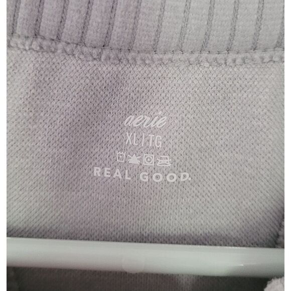 Aerie High Neck Ribbed Grey Bra Top Size Extra Large - Picture 4 of 6